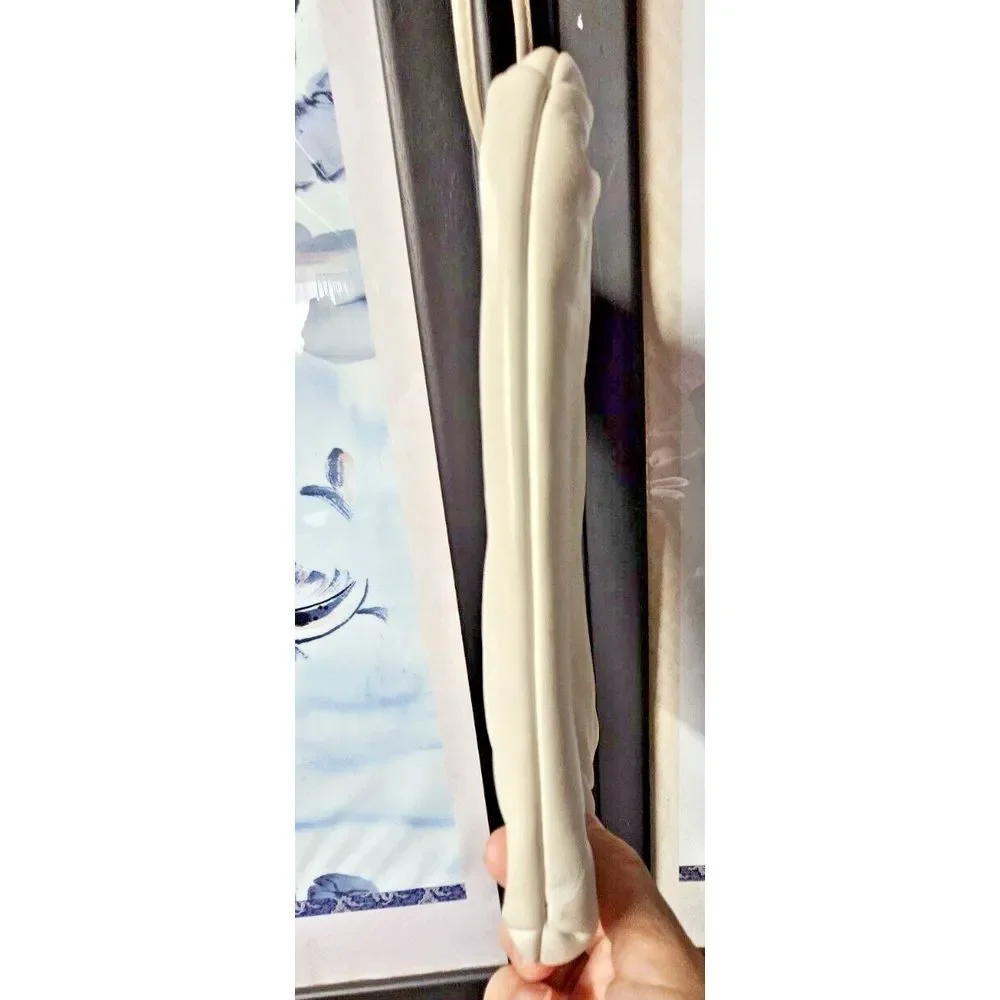 COACH Off white/Ivory  leather‎ upper Clutch handbag pleated 9